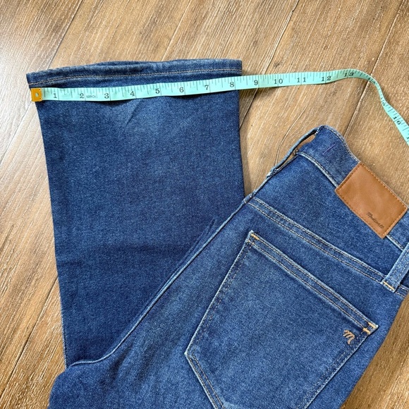Madewell High Rise Skinny Flared Jeans Dark Blue 25 Tall Long - Picture 2 of 12